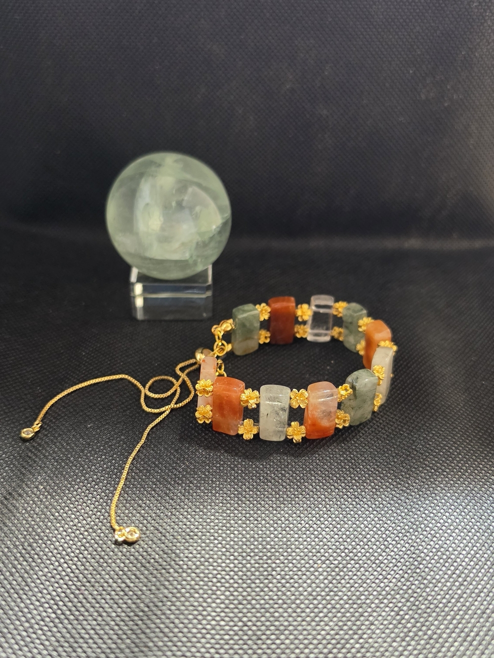 Garden Quartz Bangel with Fire Quartz